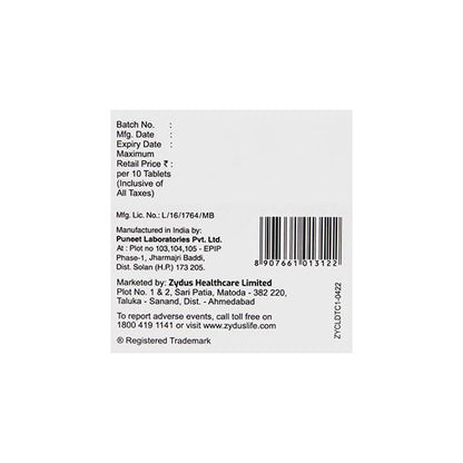 ZYCAL D Tablet 10's - Global Surgicals