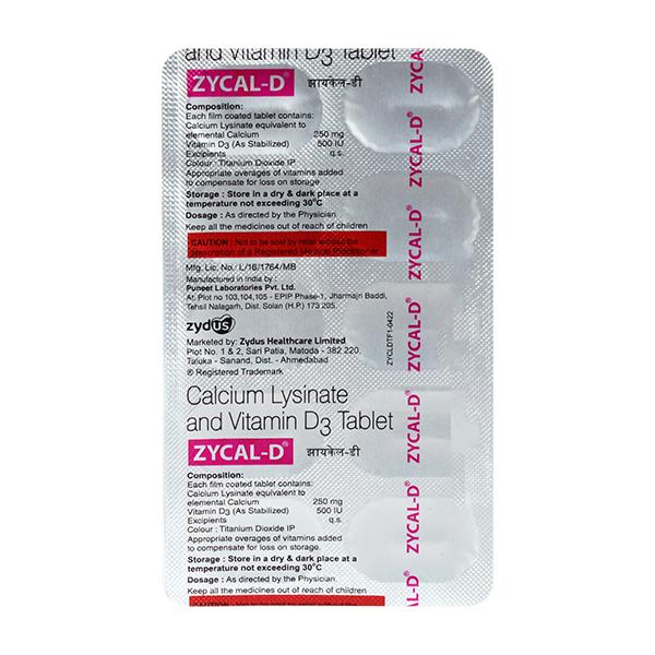 ZYCAL D Tablet 10's - Global Surgicals
