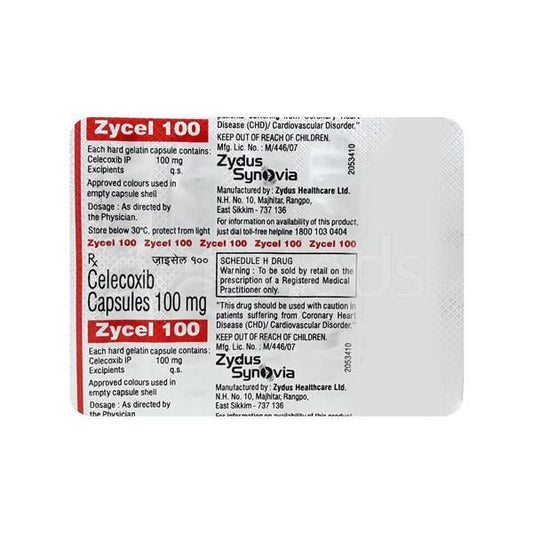 Zycel 100mg Capsule 10'S - Global Surgicals