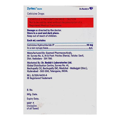 Zyrtec Drops 10ml - Global Surgicals