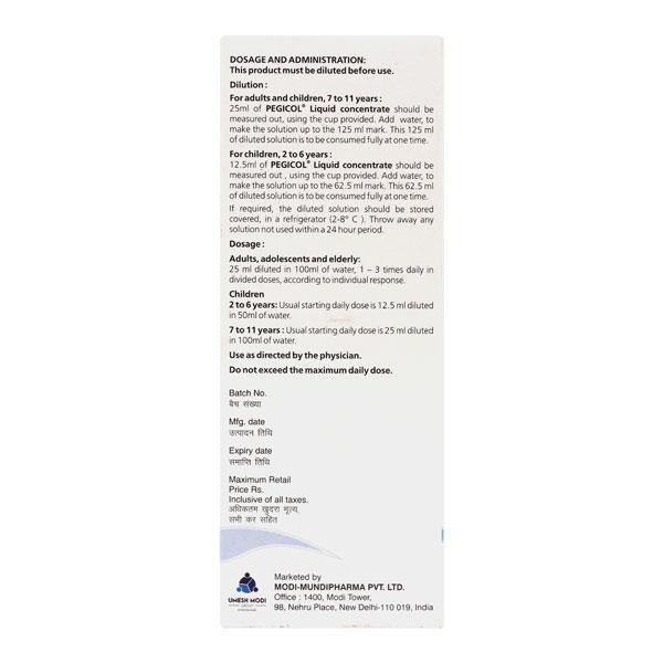 PEGICOL ORANGE FLAVOUR Liquid 200ml