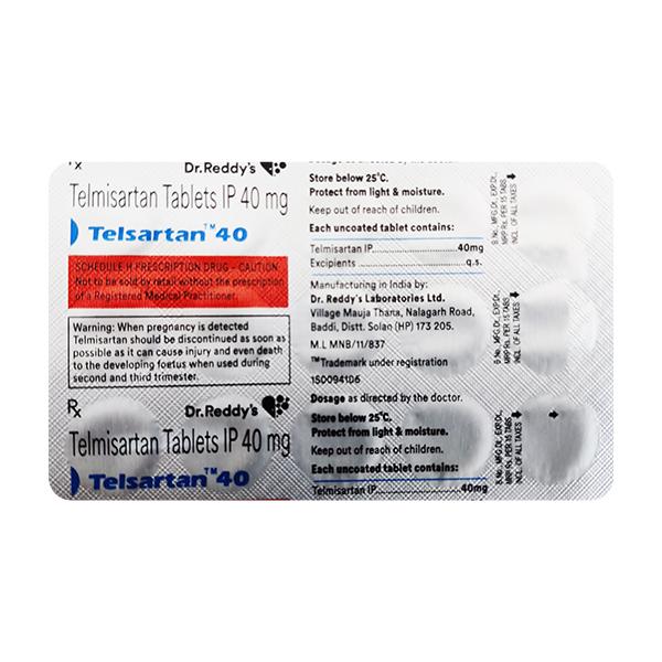 Telsartan 40mg Tablet 15'S